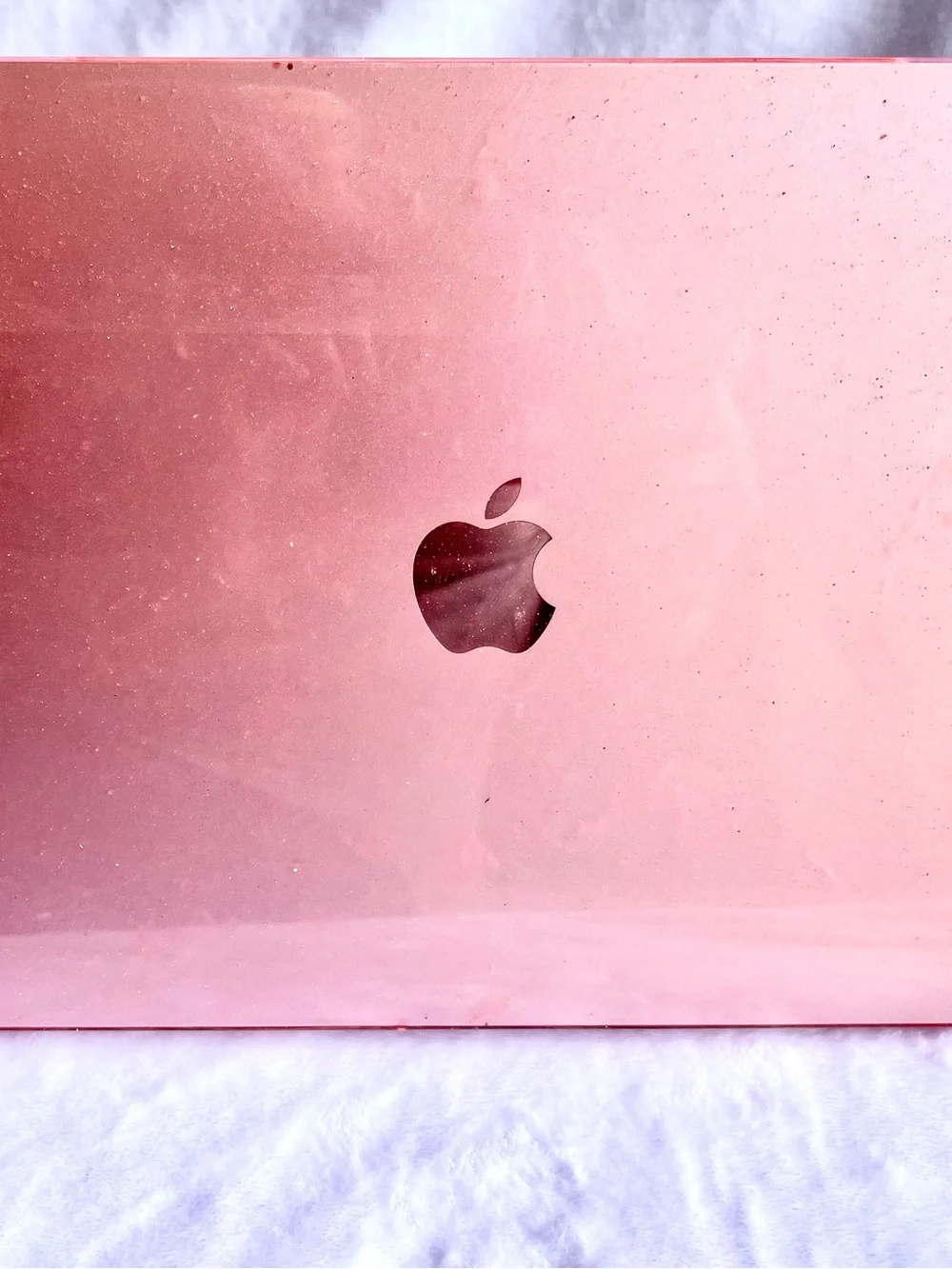 Transparent Pink MacBook Case/Cover